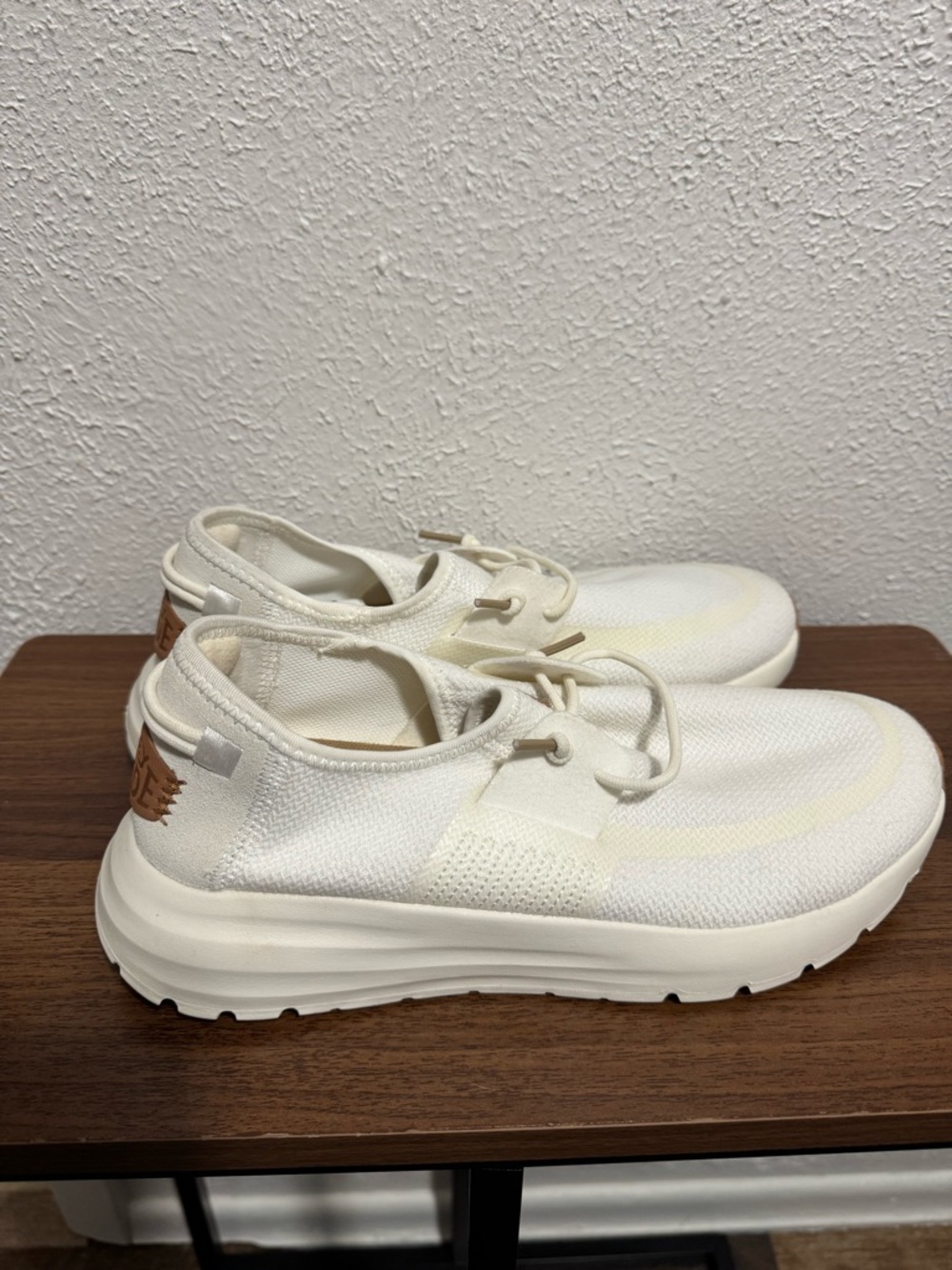 HEYDUDE Men’s  Sirocco Neutrals White Casual Shoes Size 8M